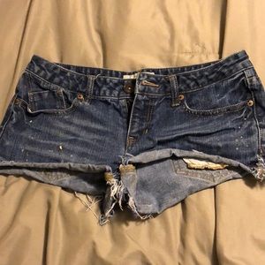 Blue jean shorts